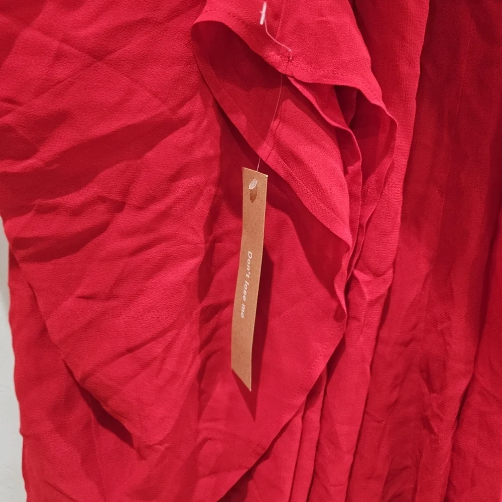 Reformation Twilight Dress Cherry Red - Picture 6 of 8